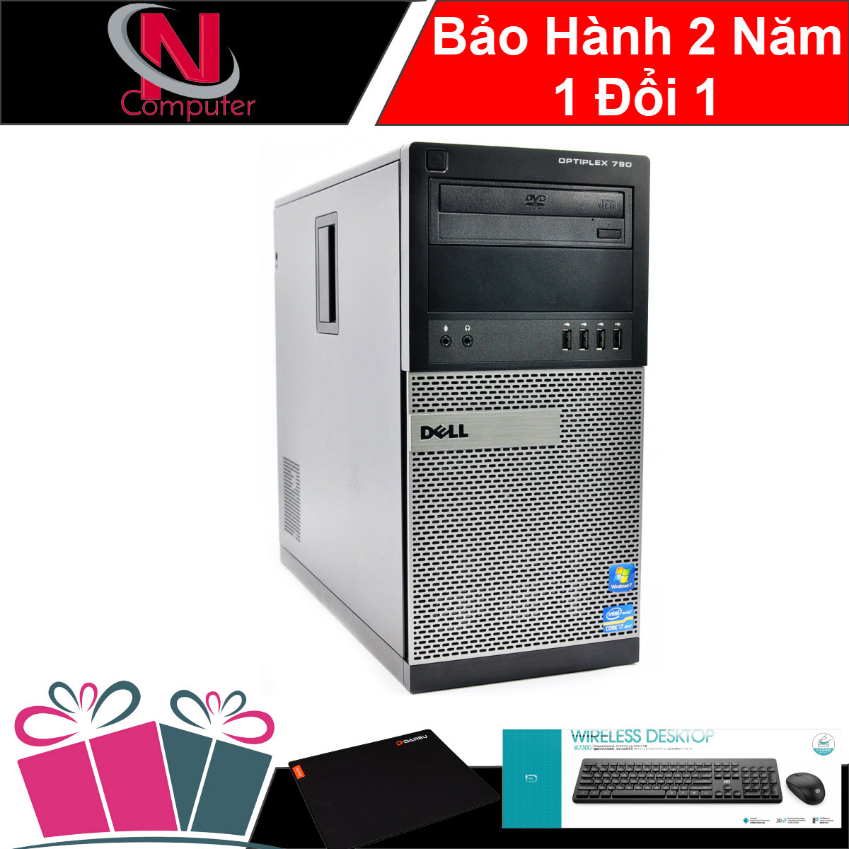 [HCM]Siêu Hót - Máy tính Văn Phòng DELL OPTIPLEX 790 MT (CPU Core i5 2500 Ram 16GB SSD 120GB) + Bộ Quà Tặng - Hàng Nhập Khẩu