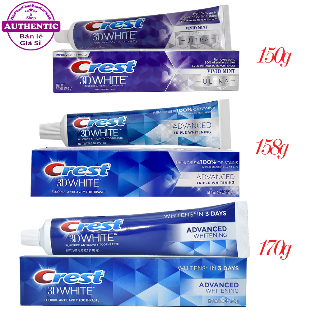 KEM ĐÁNH RĂNG CREST 3D WHITE USA