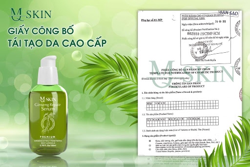 Serum tái tạo da nhân sâm MQ skin mẫu mới 2021 không sưng
