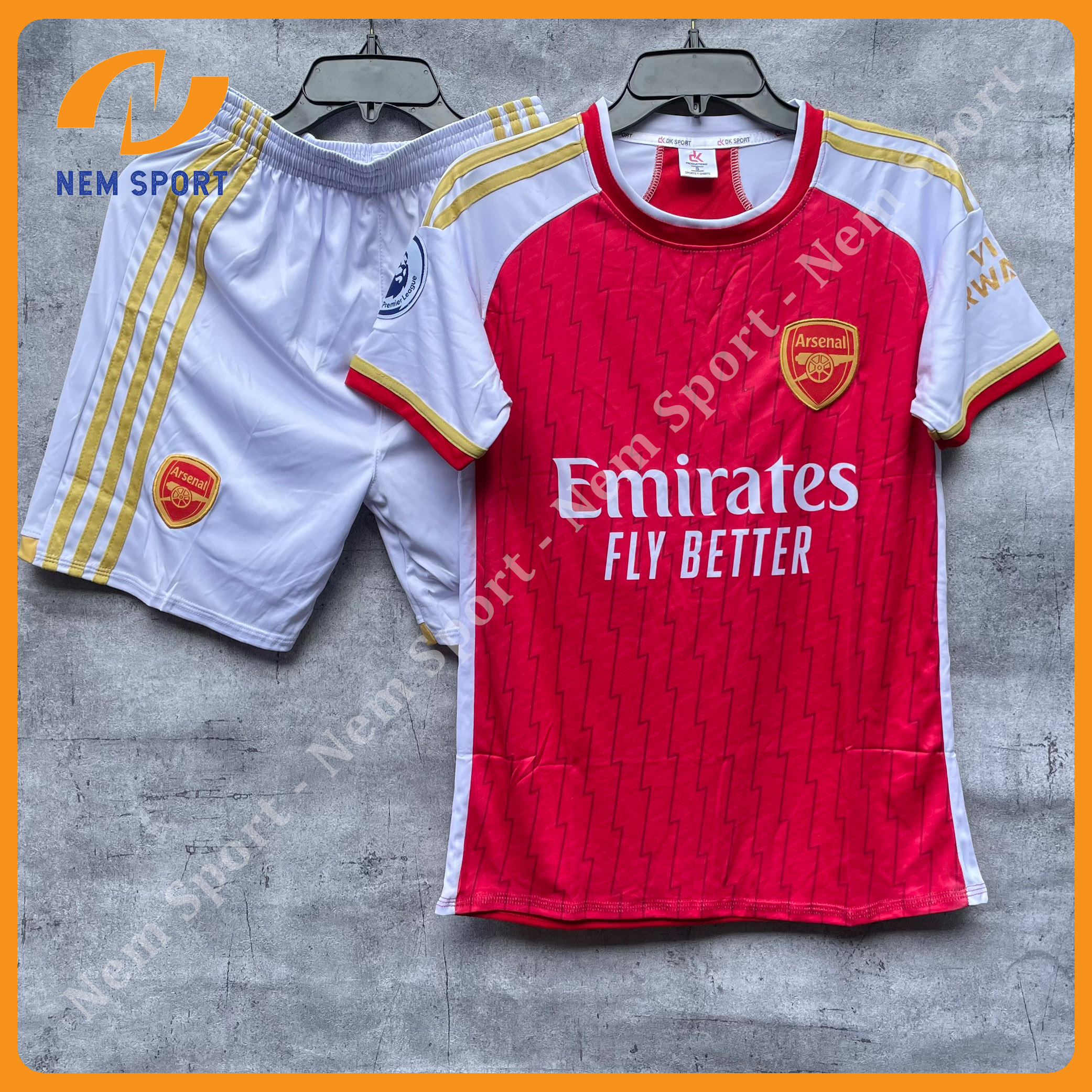 Quần Áo Đá Bóng ARSENAL Màu Đỏ Sân Nhà 2023 - Áo Đá Banh CLB Arsenal Sân Nhà 2023