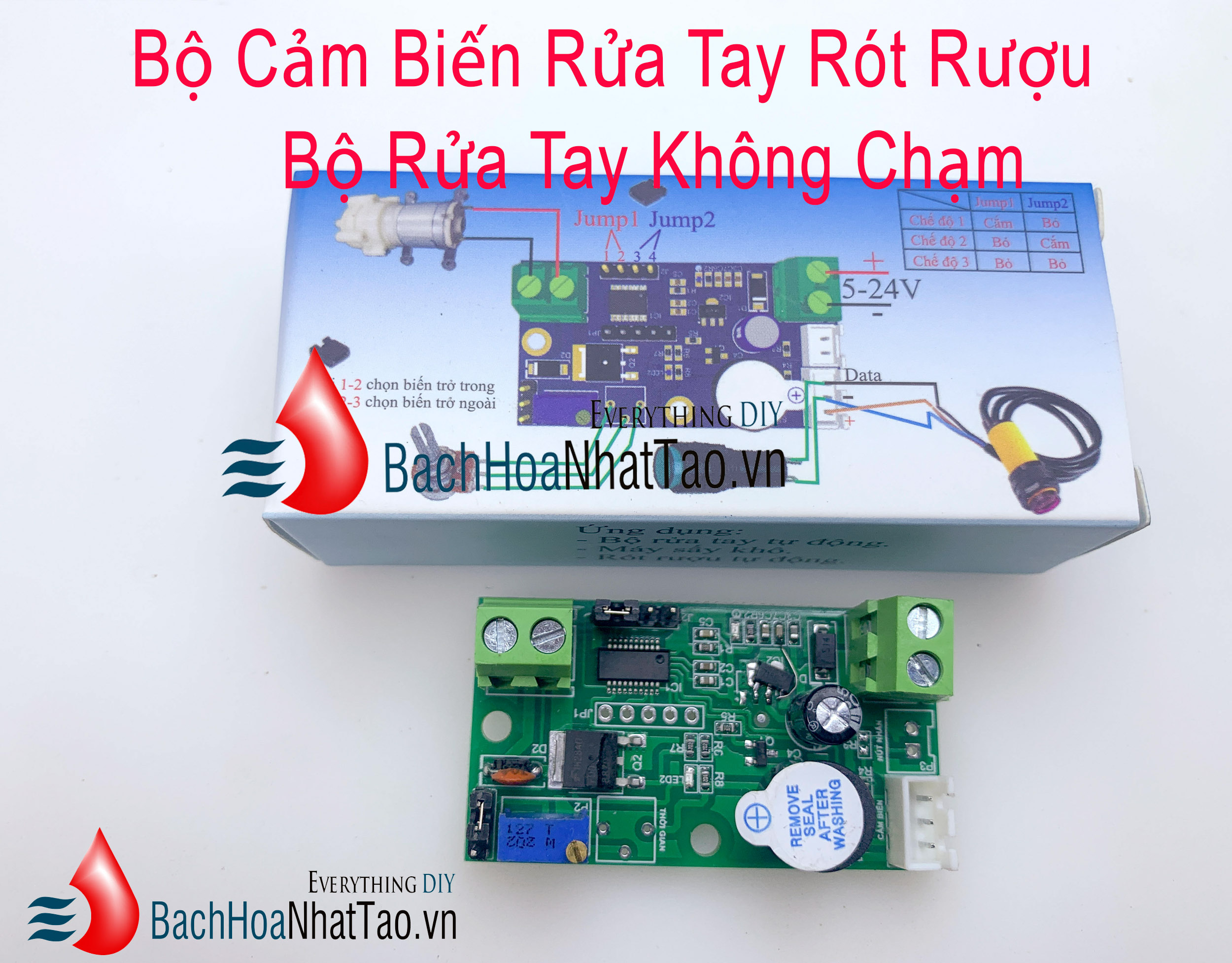 Mạch Cảm Biến Rửa Tay-Bộ Rửa Tay Không Chạm- Mạch Tạo trễ