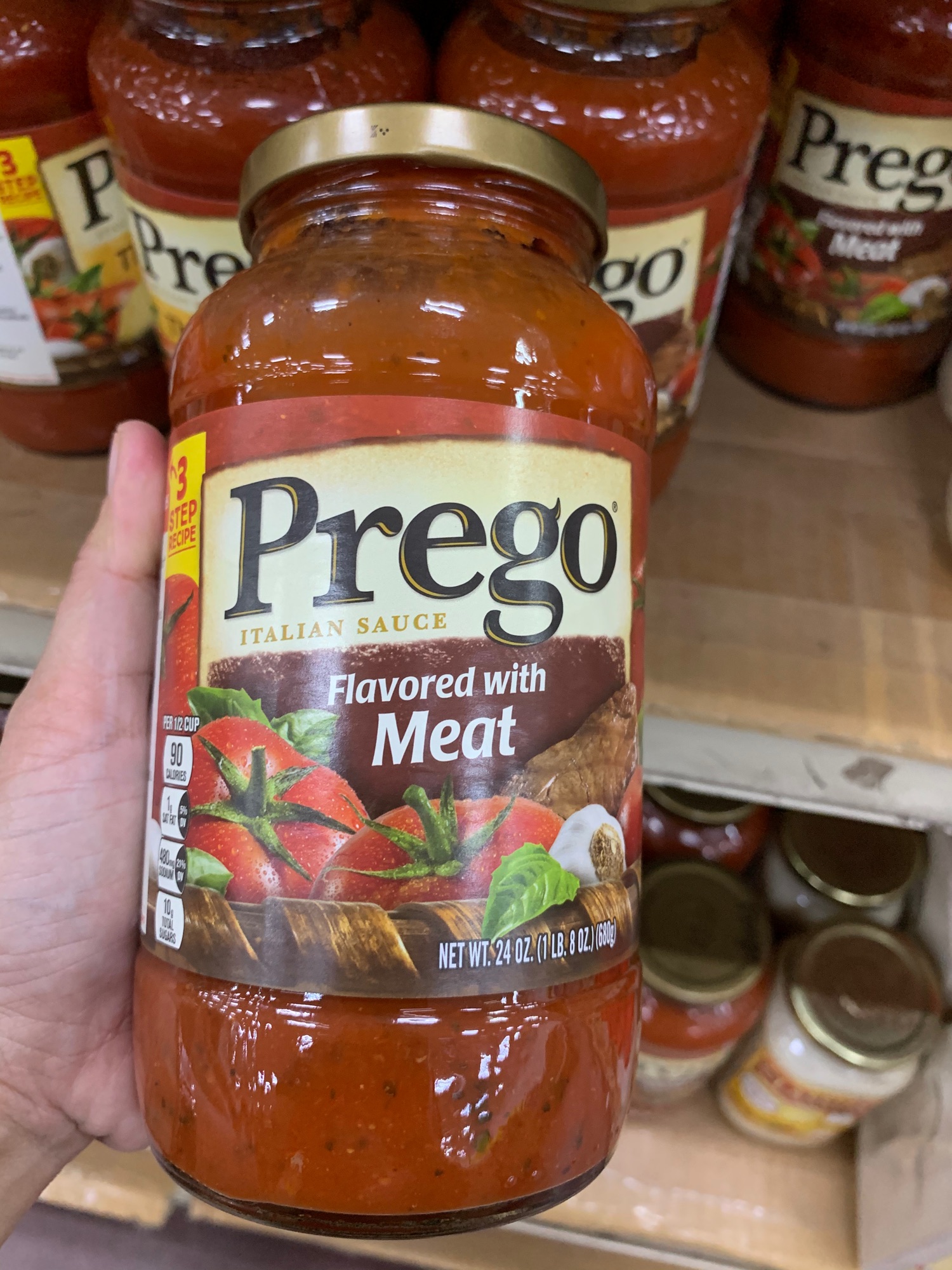 Prego Italian Sauce Flavored with Meat Sauce 680g - nhập khẩu Mỹ