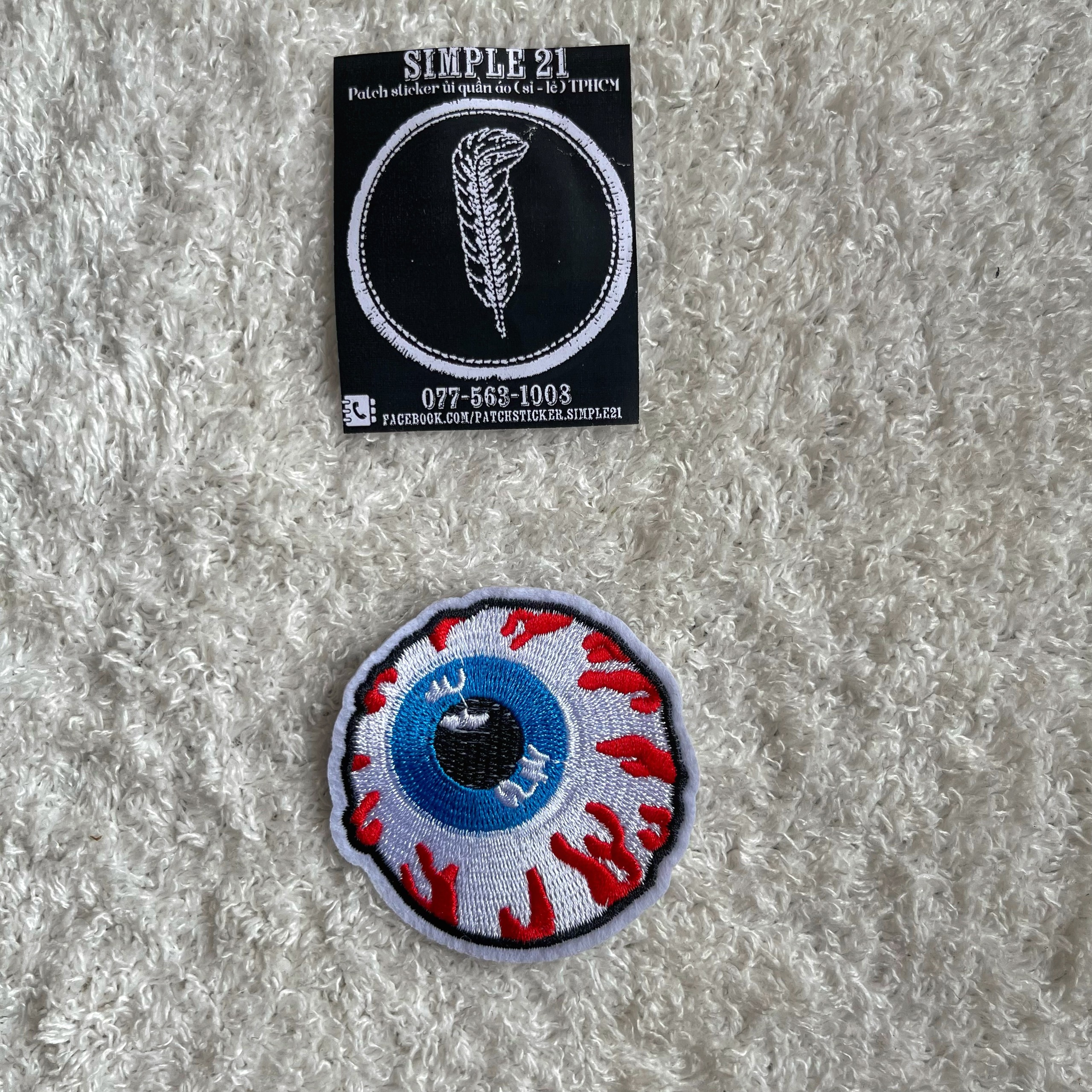 Patch sticker ủi quần áo simple21