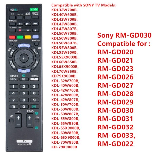 SONY RM-GD030 TV Điều Khiển Từ Xa cho GD023 GD033 RM-GD031 RM-GD032R M-GD026 RM-GD027 RM-GD028 RM-GD