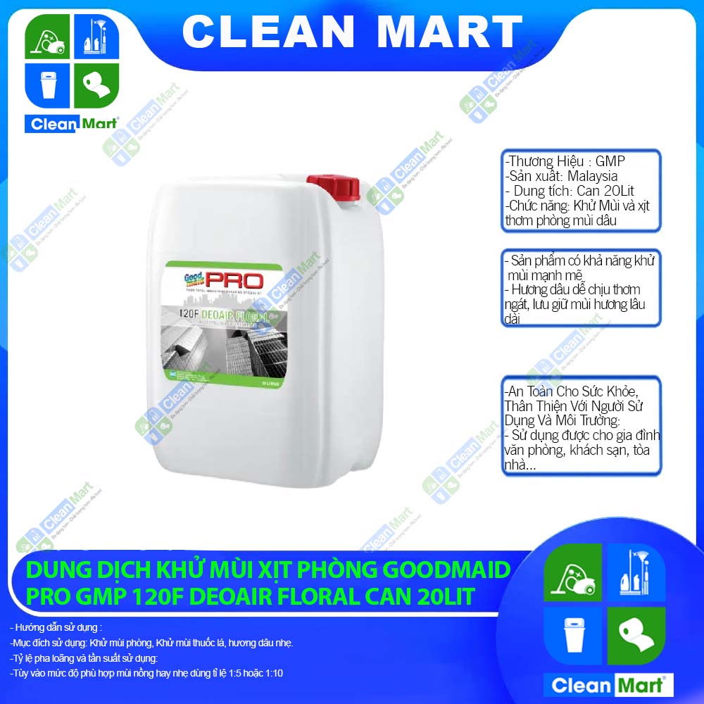 Dung Dịch Khử Mùi Goodmaid Pro GMP 120F DEOAIR FLORAL Mùi Dâu Can 20Lit - CLEAN MART