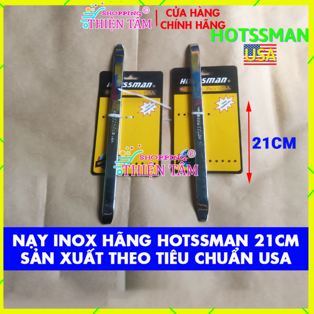 Có Video Móc lốp Inox Hãng Hotssman 21cm Nạy Vỏ Xe Máy Xe Đạp Thép Mạ inox