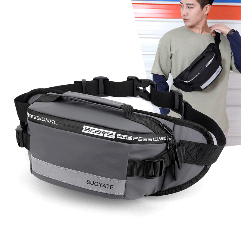 Túi Đeo Chéo Nam Unisex Thời Trang Chống Nước BM39 - Túi Bao Tử Dệt Trơn Trượt Nước Đeo Hông Lưng Bụng