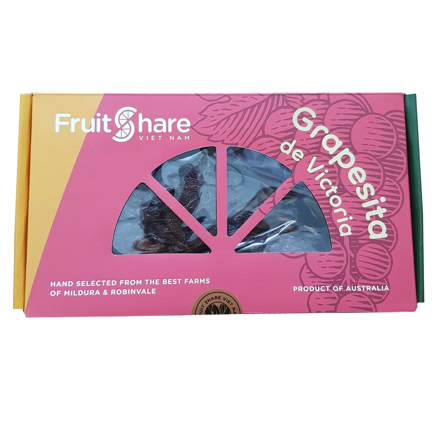 Hộp nho khô nguyên cành fruitshare - nk úc -