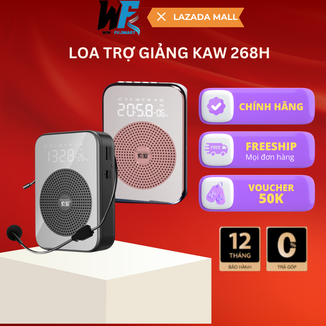  Máy Trợ Giảng Không Dây Loa Trợ Giảng KAW - 30W Kết Nối Bluetooth 5.0 Loa To Thu Âm Tốt Pin Trâu 4400mAh - Bảo Hành 1 Năm 