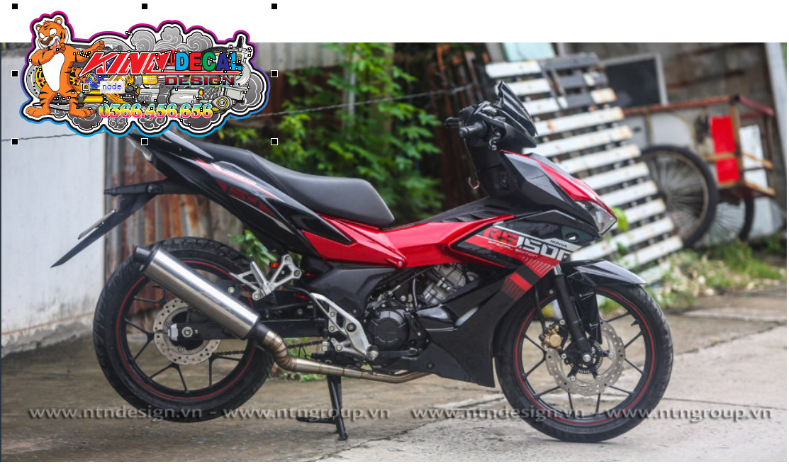 Tem rời winner x mẫu rs150r màu đen đỏ trắng