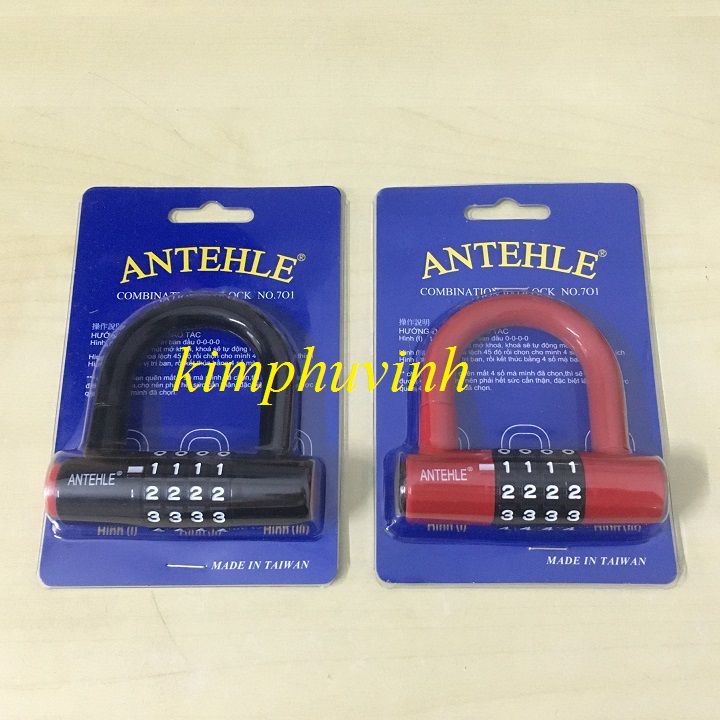 01 cái - khóa số tự chọn - ổ khóa 4 số antehle