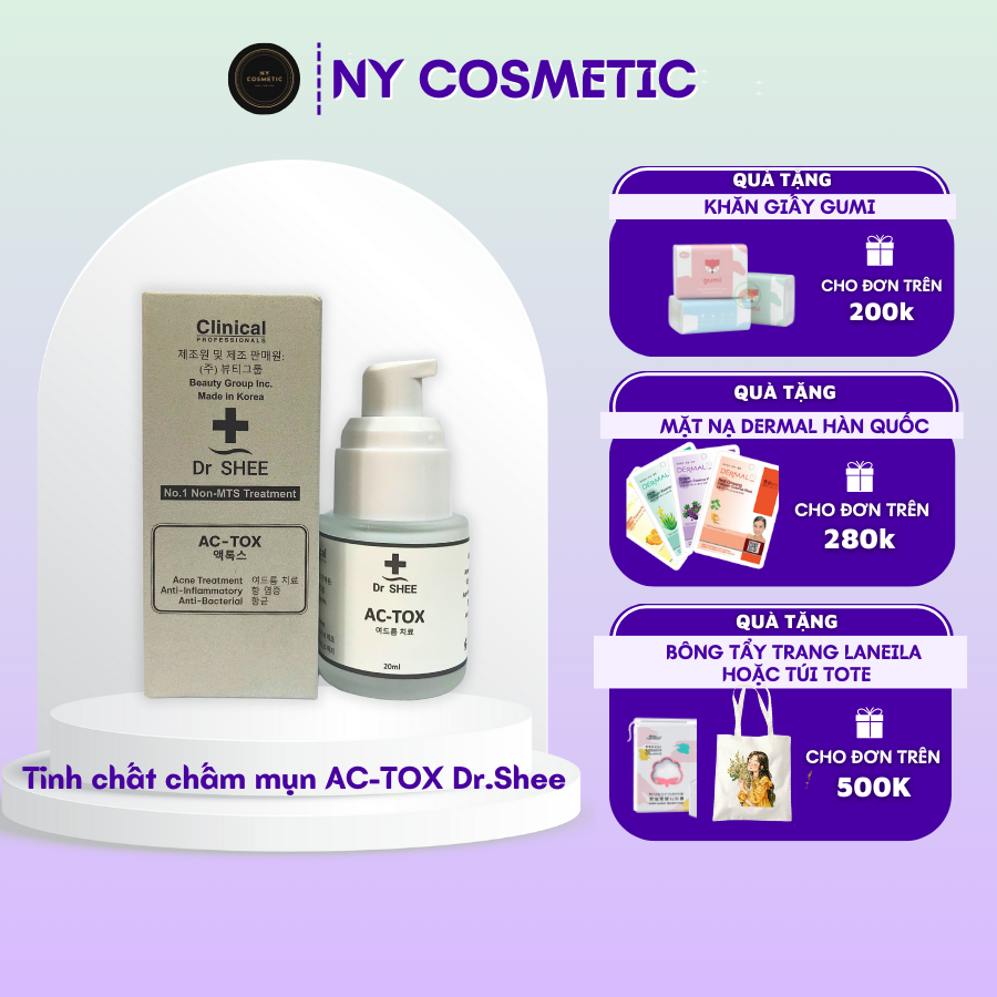 Tinh chất chấm mụn, tinh chất giảm mụn AC- TOX Dr.Shee