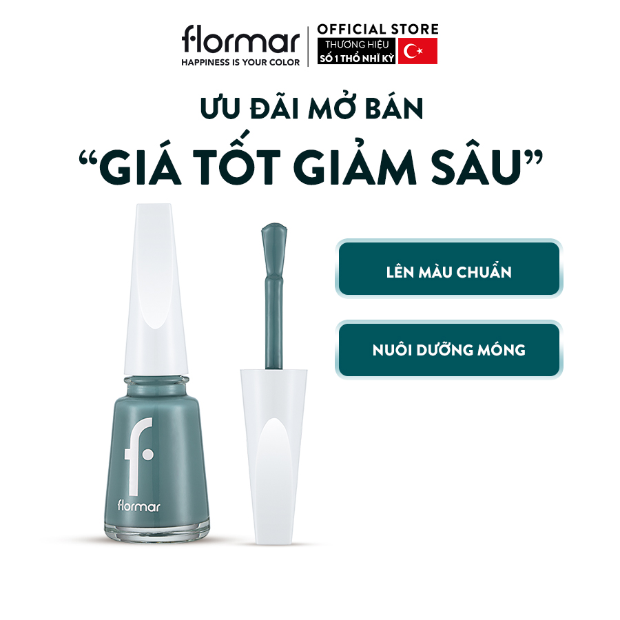 Sơn móng Flormar Nail Enamel 11ml Chứa Bioceramics và AHA để phục hồi, làm trẻ hóa, làm cứng, tái tạo cấu trúc móng