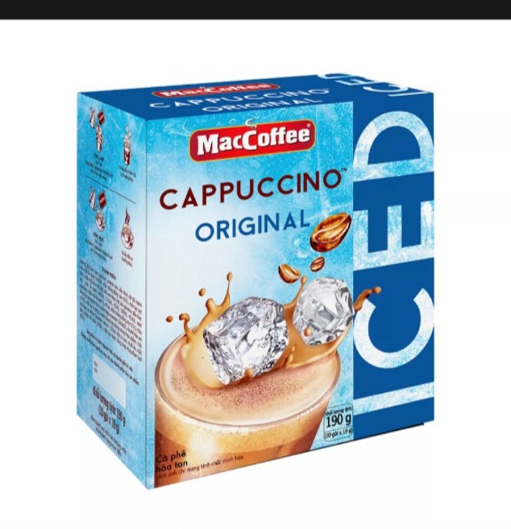 CÀ PHÊ CAPPUCCINO MacCoffee Vị TRUYỀN THỐNG  190g.