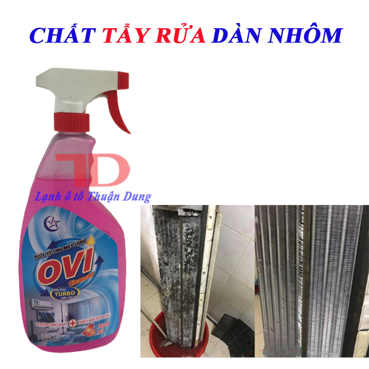 Nước rửa dàn nhôm, nước vệ sinh điều hòa ô tô OVI không dưỡng dàn - Vật Tư Điện Lạnh Ô Tô Thuận Dung