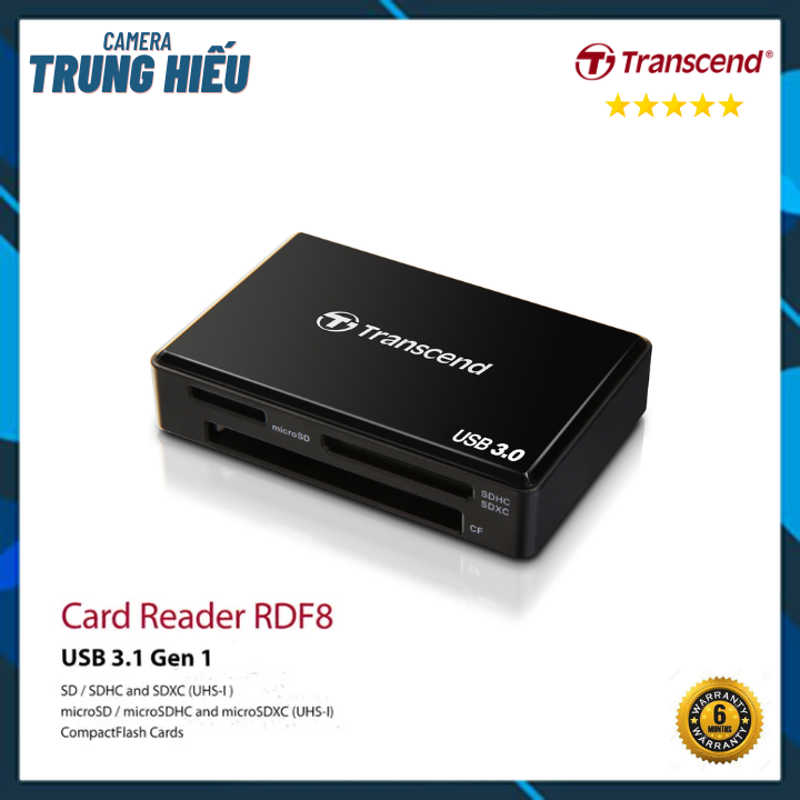 Đầu đọc thẻ nhớ 3.0 Transcend F8 All in one