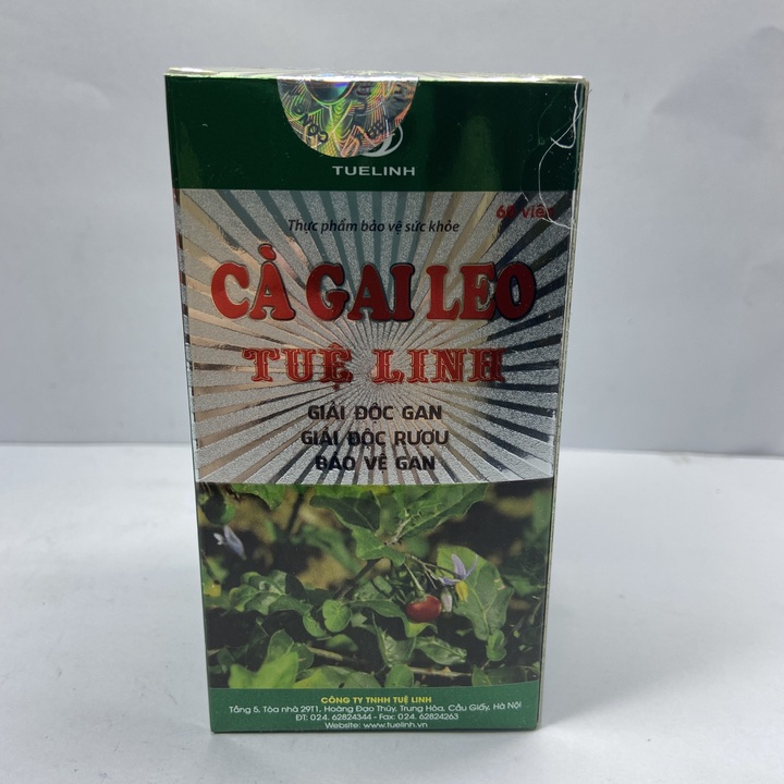 Cà gai leo tuệ linh - giải độc gan - hộp 60 viên