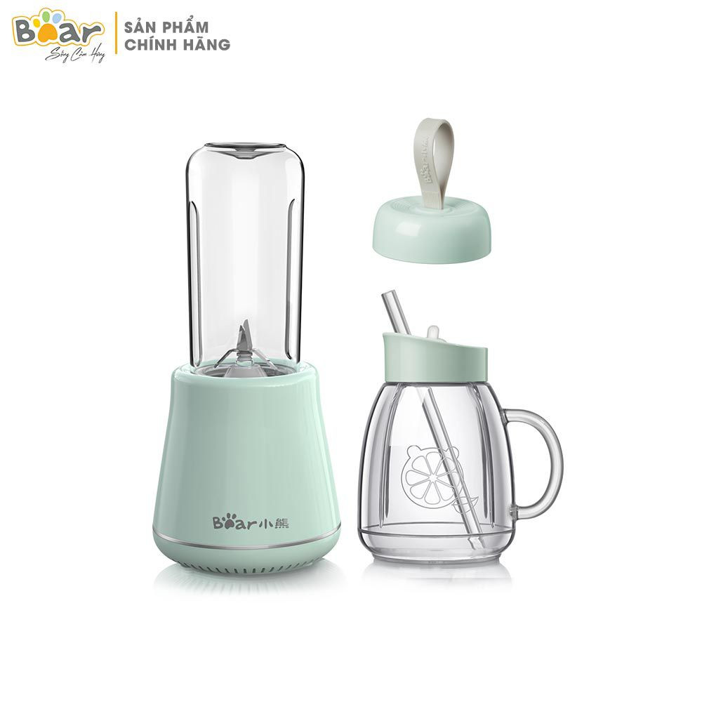 Máy Xay Sinh Tố Cầm Tay Bear, Xay Hoa Quả Công Suất Lớn, Chất Liệu An Toàn, Các Phụ Kiện Có Thể Tháo Rời, Dễ Dàng Vệ Sinh BH 12 THÁNG]
