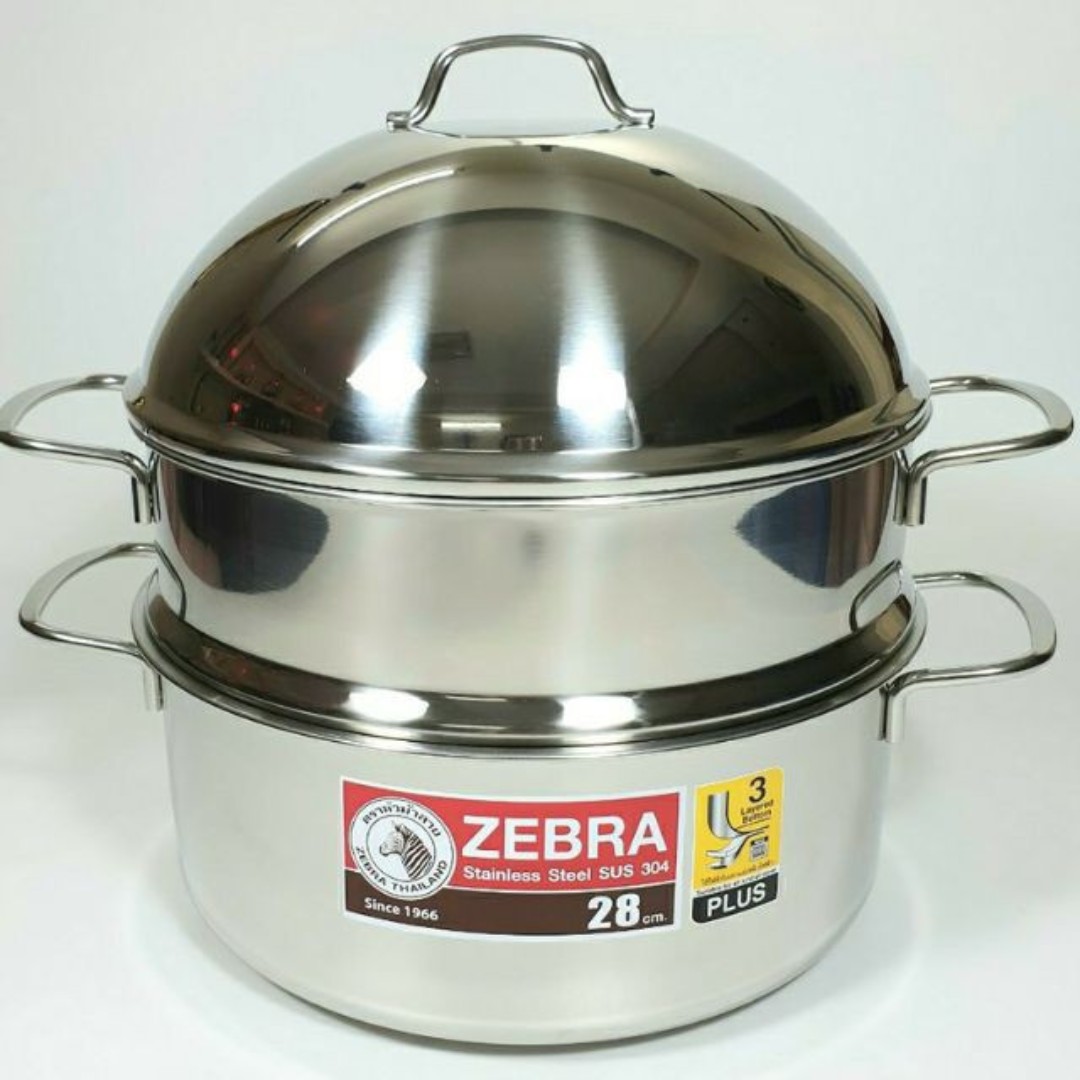 Bộ xửng hấp inox 304 zebra 28 cm - extreme plus ii - 164390