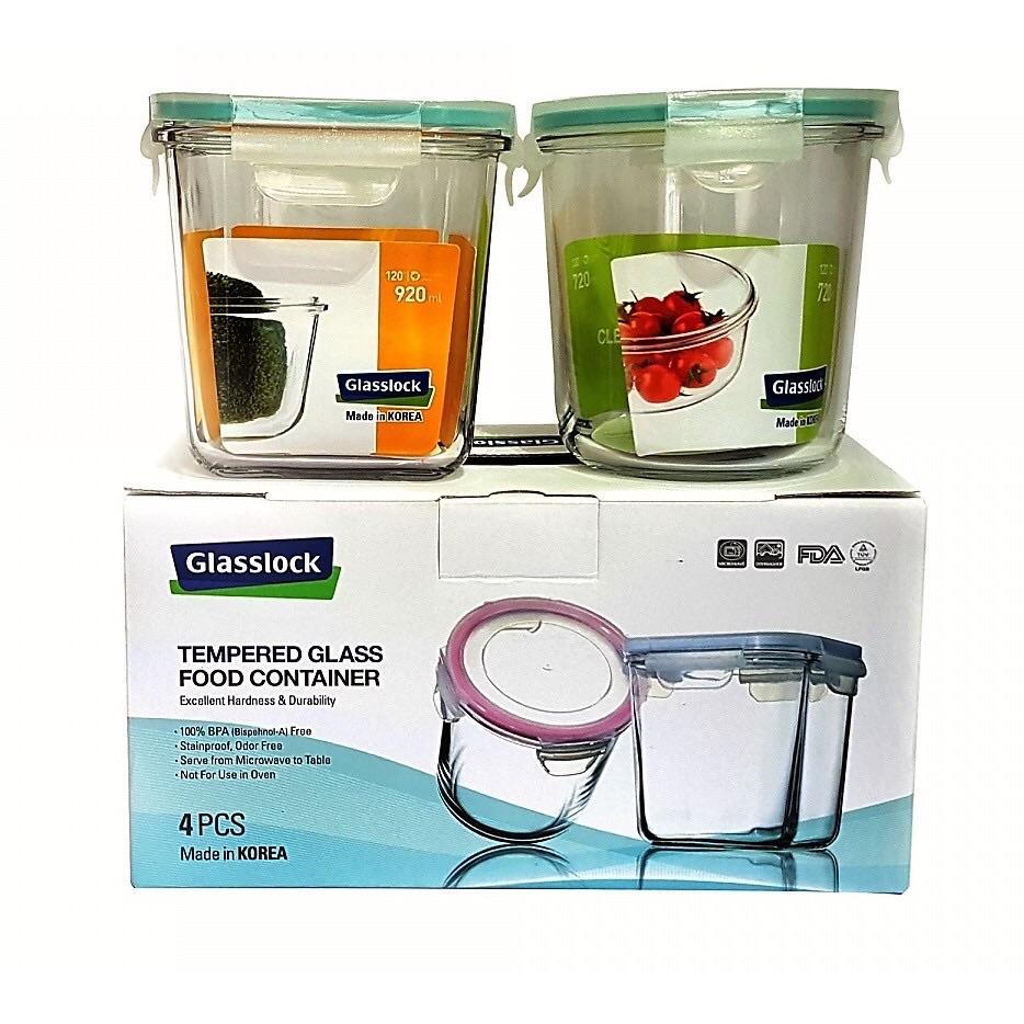 Bộ 2 hộp thủy tinh glasslock hàn quốc - gl44