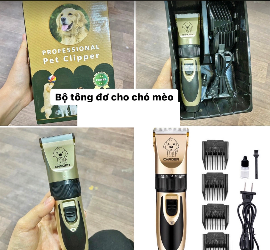 Tông đơ cắt lông chuyên dụng cho chó mèo THÚ CƯNG CHAOER FULL BỘ