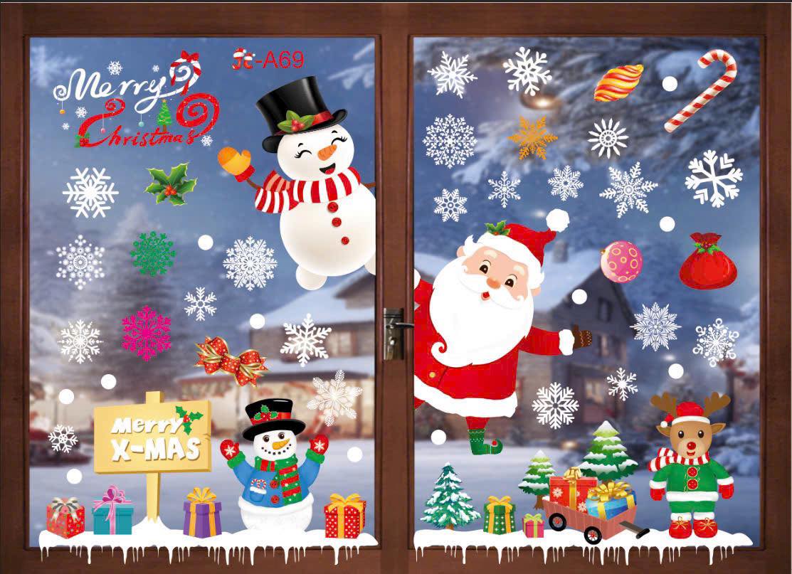 Decal trang trí tường Noel