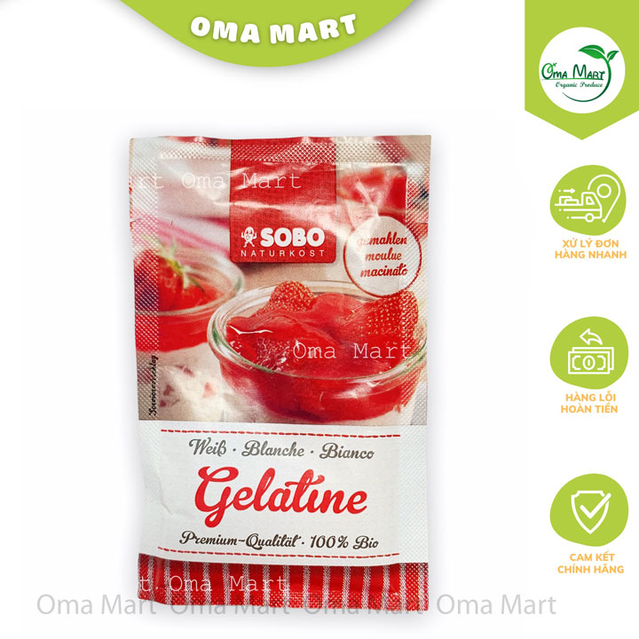 Bột Gelatine hữu cơ Sobo 9g