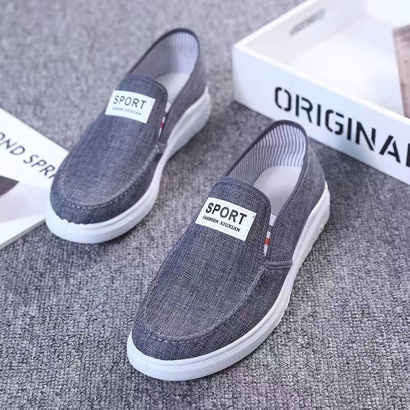 (Có 2 Màu) Giày lười vải nam Sport Shoes thoáng khí siêu bền