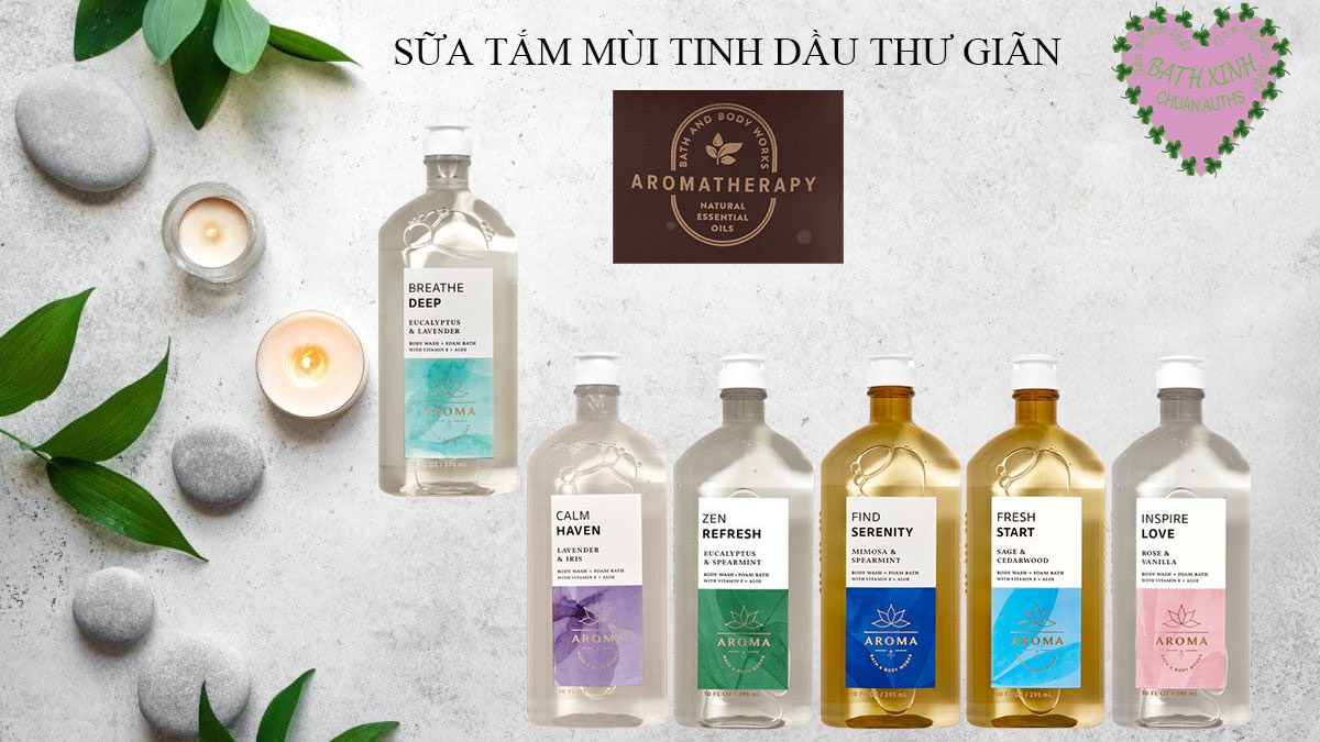 Sữa tắm thư giãn aroma của bath body works 295ml