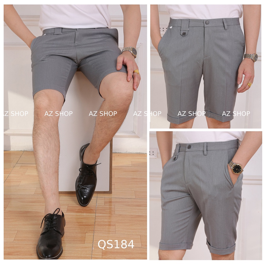 Quần Short âu [ HÀNG CAO CẤP ] quần short nam 5 màu thời trang cao cấp chất vải lụa co giãn, quần âu nam, quần tây nam, quần âu, quần đùi nam, quần đùi