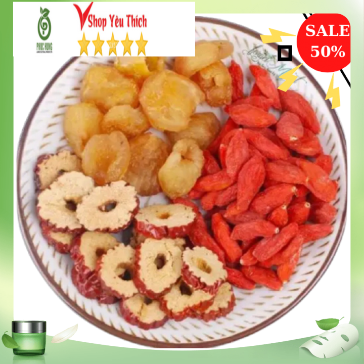 Trà Gói 3 Vị Long nhãn Táo Đỏ Kỷ Tử Chất Lượng Cao . 1 gói 17g