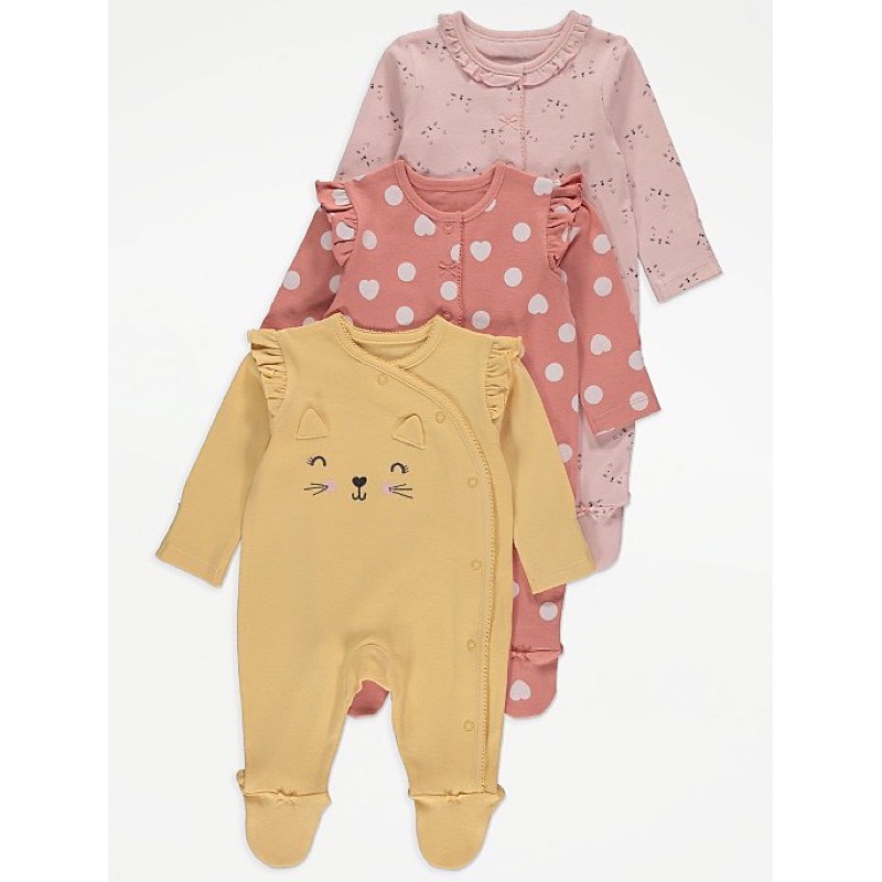 Sleepsuit George dư xịn 100% cotton mềm mại size 3-24m (1 chiếc)