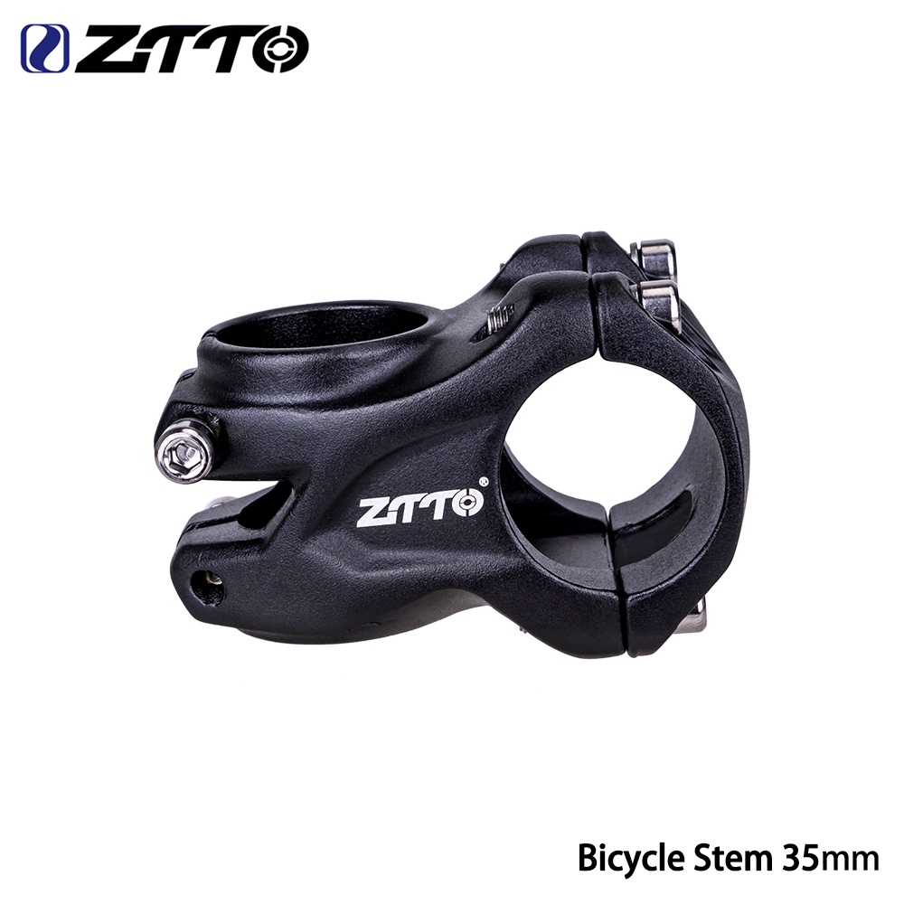 Trục nối Ztto ngắn màu đen nhẹ 0 độ 35mm tay lái 31.8mm cho xe đạp mtb