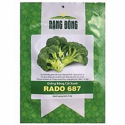 Hạt giống bông cải (Súp lơ) xanh Rado 687 Cây sinh trưởng phát triển mạnh kháng bệnh tốt và cho năng suất rất cao (Vườn Sài Gòn - Vuon Sai Gon)