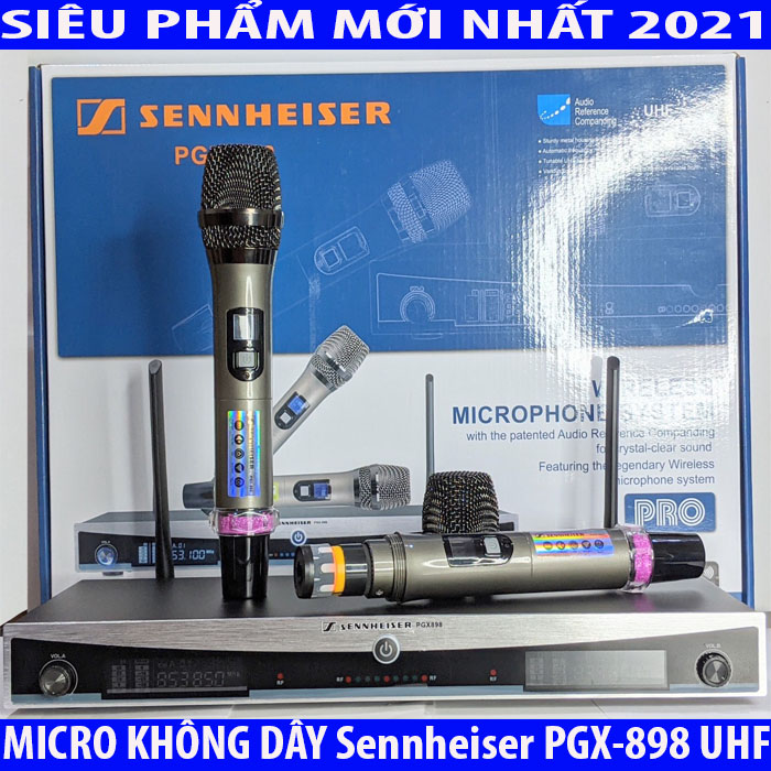 Chuyên Cung Cấp Các Dòng Mic + Đầu Thu Karaoke Gia Đình ™ , Micro Không Dây Sennheiser PGX-898 UHF + Đầu Thu Hàng Nhập Khẩu , Mic Chống Hú Tốt Cực Tốt, Tiêng Ca Phát Ra Mạnh , Micro Hát Karaoke Cực Đỉnh, Thiết Kế Đẹp,Tiết Kiệm Pin.