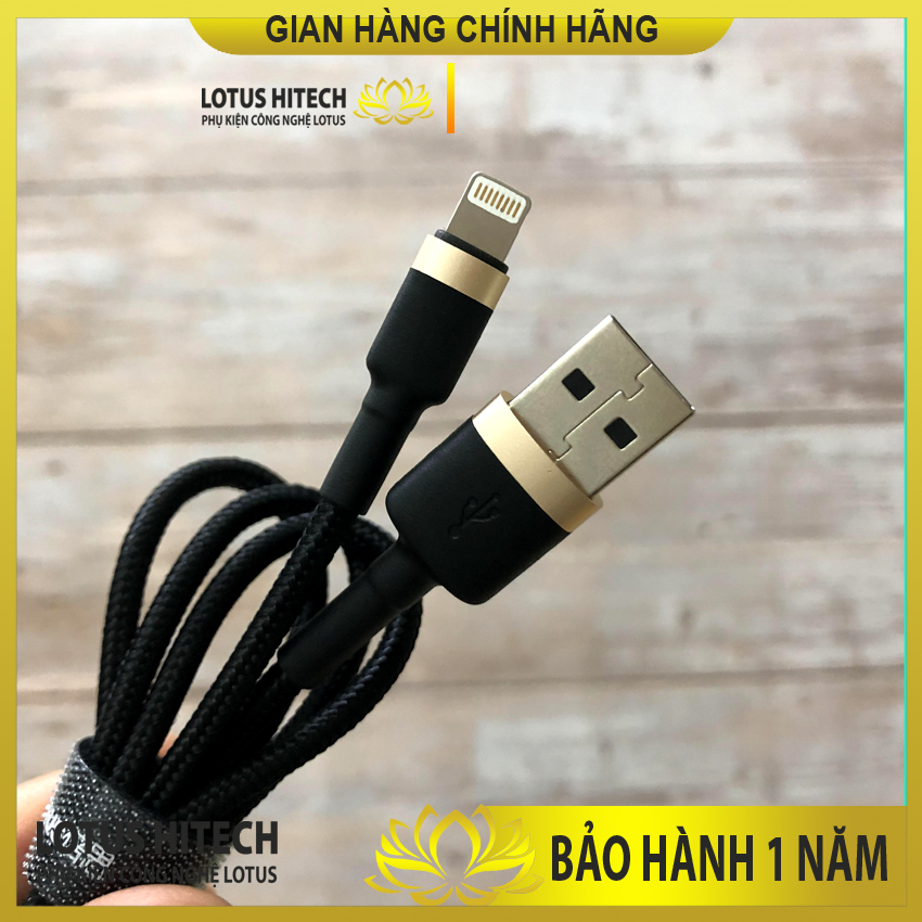 Dây sạc Iphone chính hãng Baseus sạc nhanh Iphone 2,4A dây sạc lightning cho Iphone 6 6s 7 7s 8 8s X Xs max Ipad cáp KLF - Lotus