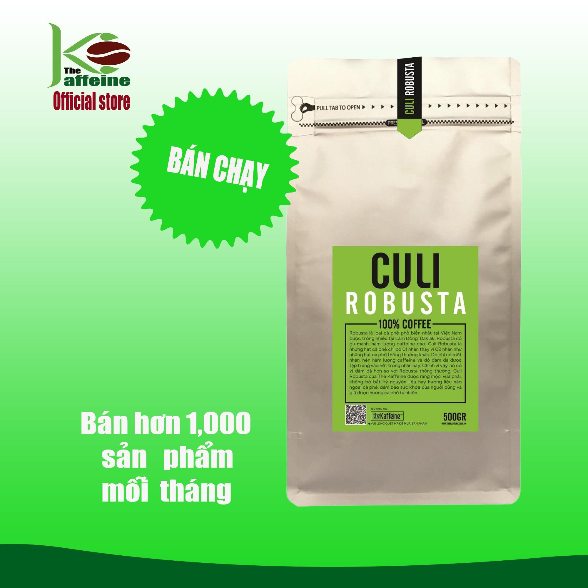 Cà phê culi robusta rang xay nguyên chất 500g - gu mạnh - the kaffeine coffee