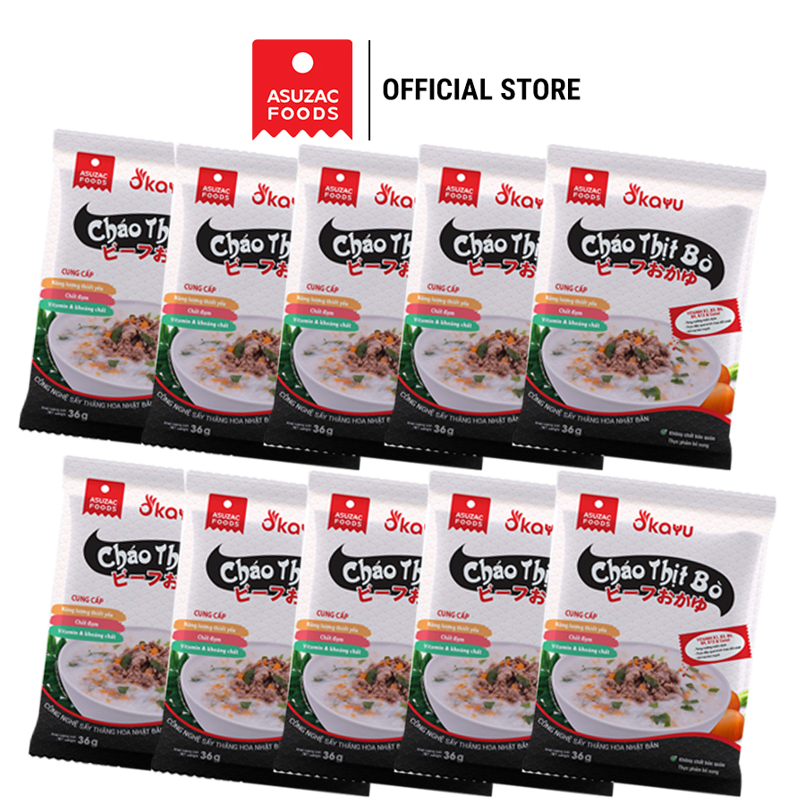Cháo thịt bò Asuzac Combo 10 gói