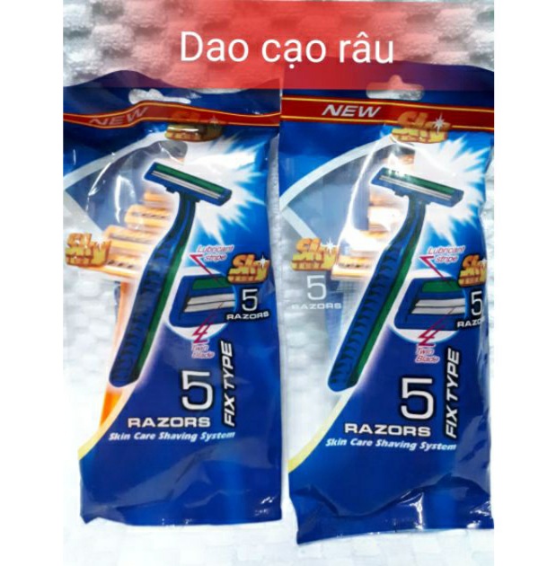 [HCM]Set 05 dao cạo râu màu vàng