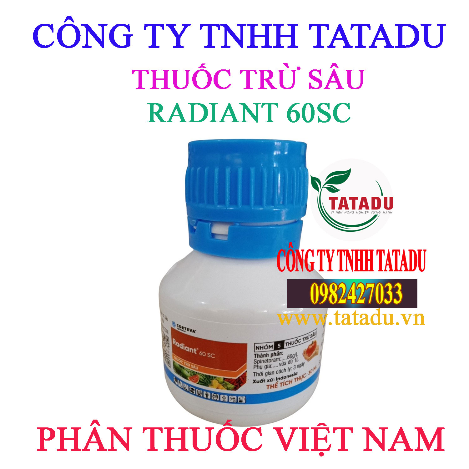 CHAI 30ML -  RADIANT 60SC TRỪ SÂU SINH HỌC