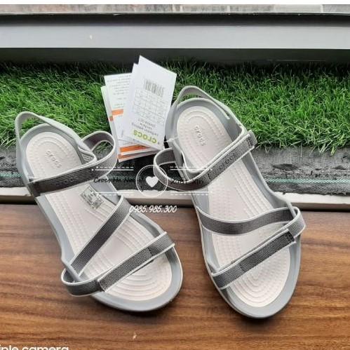 Giày sandal nữ giày sandal C.R.O,C.S Swiftwater Webbing màu ghi siêu êm, mềm, nhẹ