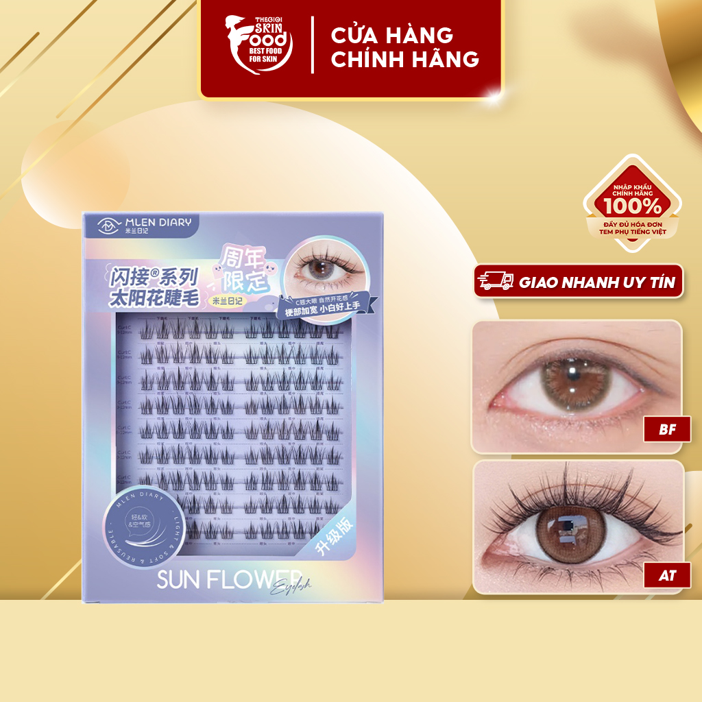 Lông Mi Giả Tách Sợi Hoa Hướng Dương Cho Đôi Mắt Long Lanh Mlen Diary - Bản Trung
