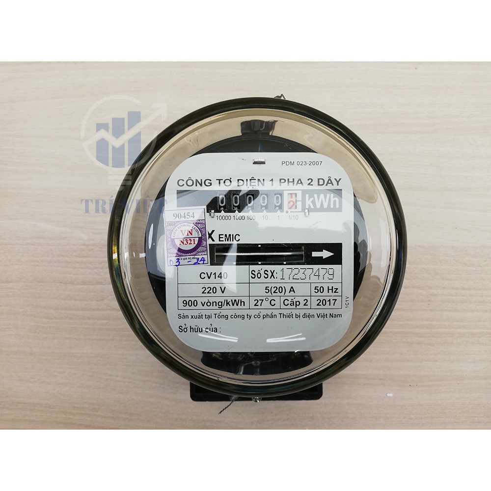 Đồng hồ điện một pha emic 10 - có giấy kiểm định