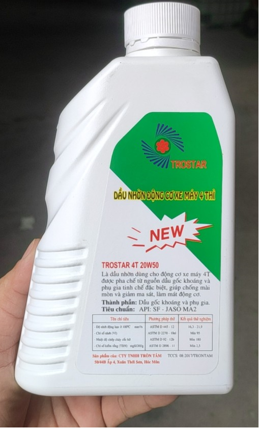 Trostar 4t sf 20w50 nhớt động cơ xe máy