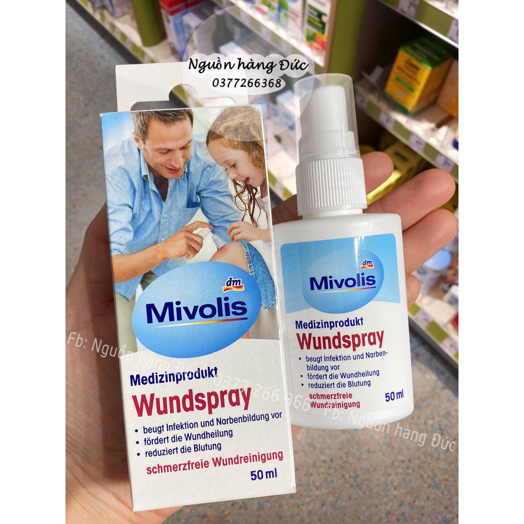 XỊT CẦM MÁU VÀ KHỬ TRÙNG VẾT THƯƠNG MIVOLIS DASGESUND ĐỨC- NGUỒN HÀNG ĐỨC