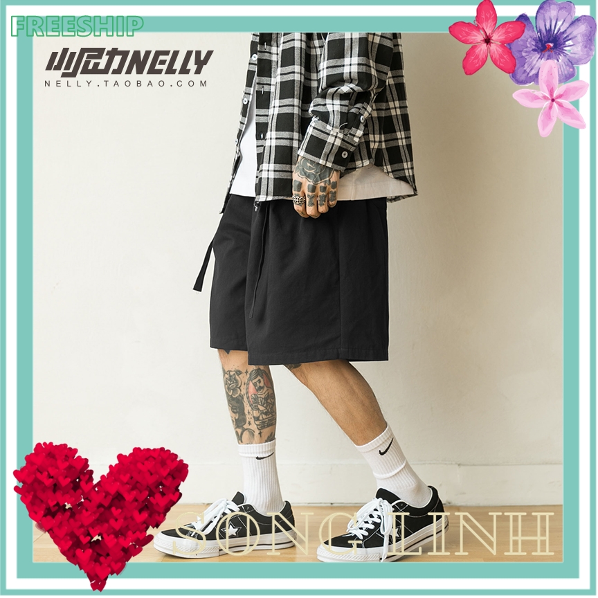 (CÓ SẴN) Quần short Nelly - Heybig : Mẫu SOOC ĐEN BELT VẢI