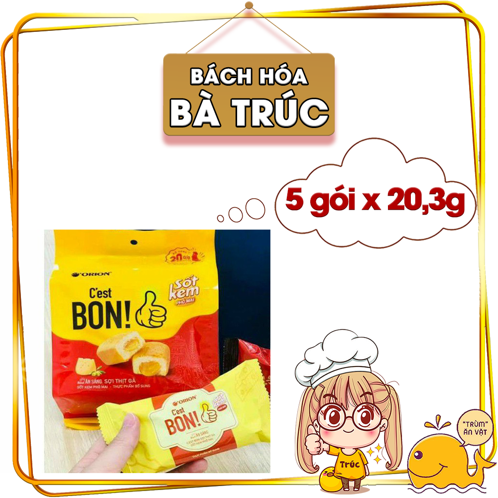 Bánh ăn sáng sợi thịt gà nhân sốt kem phô mai C'est Bon Orion 101,5g