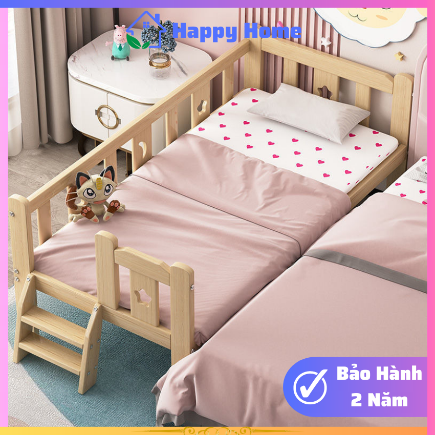 Giường cho bé quây 3 và 4 mặt ghép cạnh giường bố mẹ - Kích Thước 200 x 100 x 40cm ( Dài x Rộng x Cao ) , Giường gỗ thông chịu lực tốt, an toàn cho sức khỏe bé, kiểu dáng hiện đại, An toàn cho bé - Happy Ho