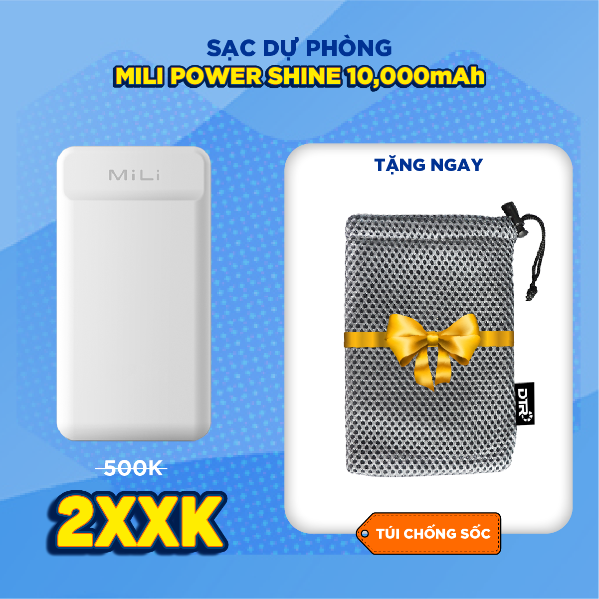 Sạc dự phòng MiLi Power Shine II 10,000mAh/3.7V  HB-M90