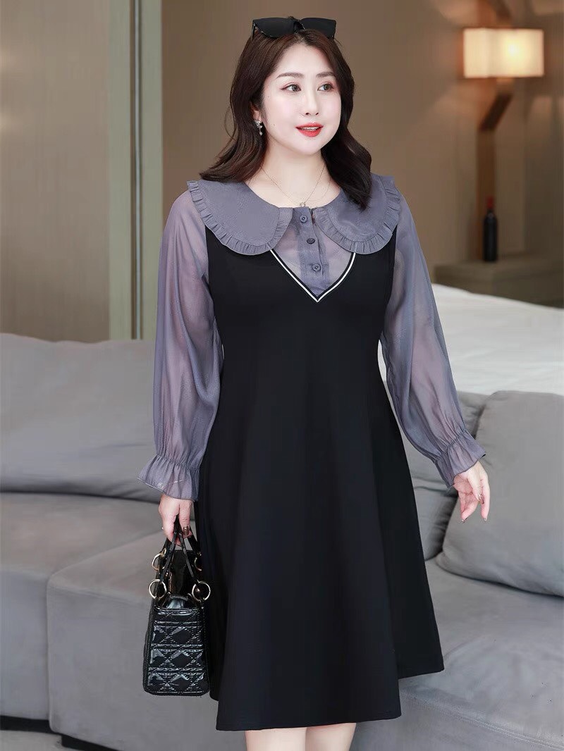 Đầm chữ A bigsize trung niên cao cấp - BSl323